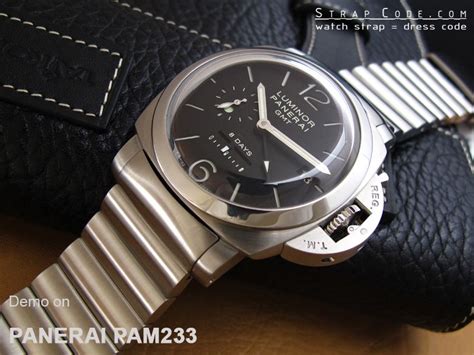 panerai metal band|aftermarket panerai watch straps.